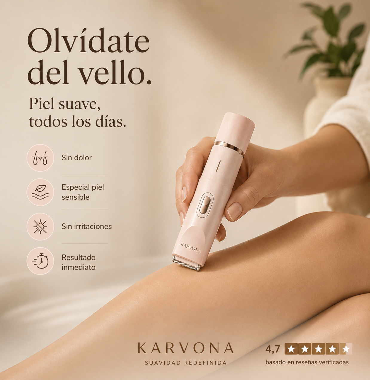 Depiladora Eléctrica 2 en 1 para Mujer