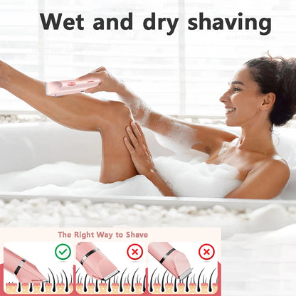 Electric Shaver for Woman Double Head Dual Purpose Female Razor Body Epilator Leg Underarm Bikini Electric Hair Remover Trimmer